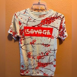 Launder savage grey and red shirt